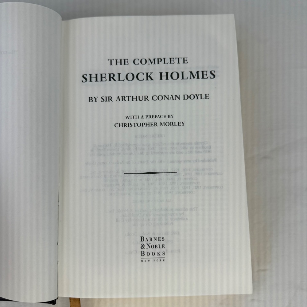 The Complete‎ Sherlock Holmes Arthur Conan Doyle Barnes & Noble Leatherback 1992 - Picture 6 of 8